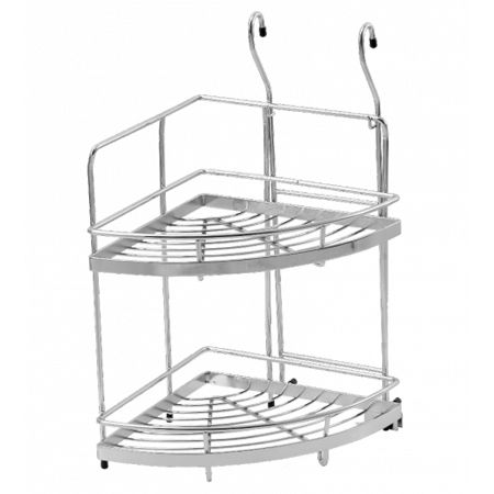 Полка на рейлинг двойная угловая малая